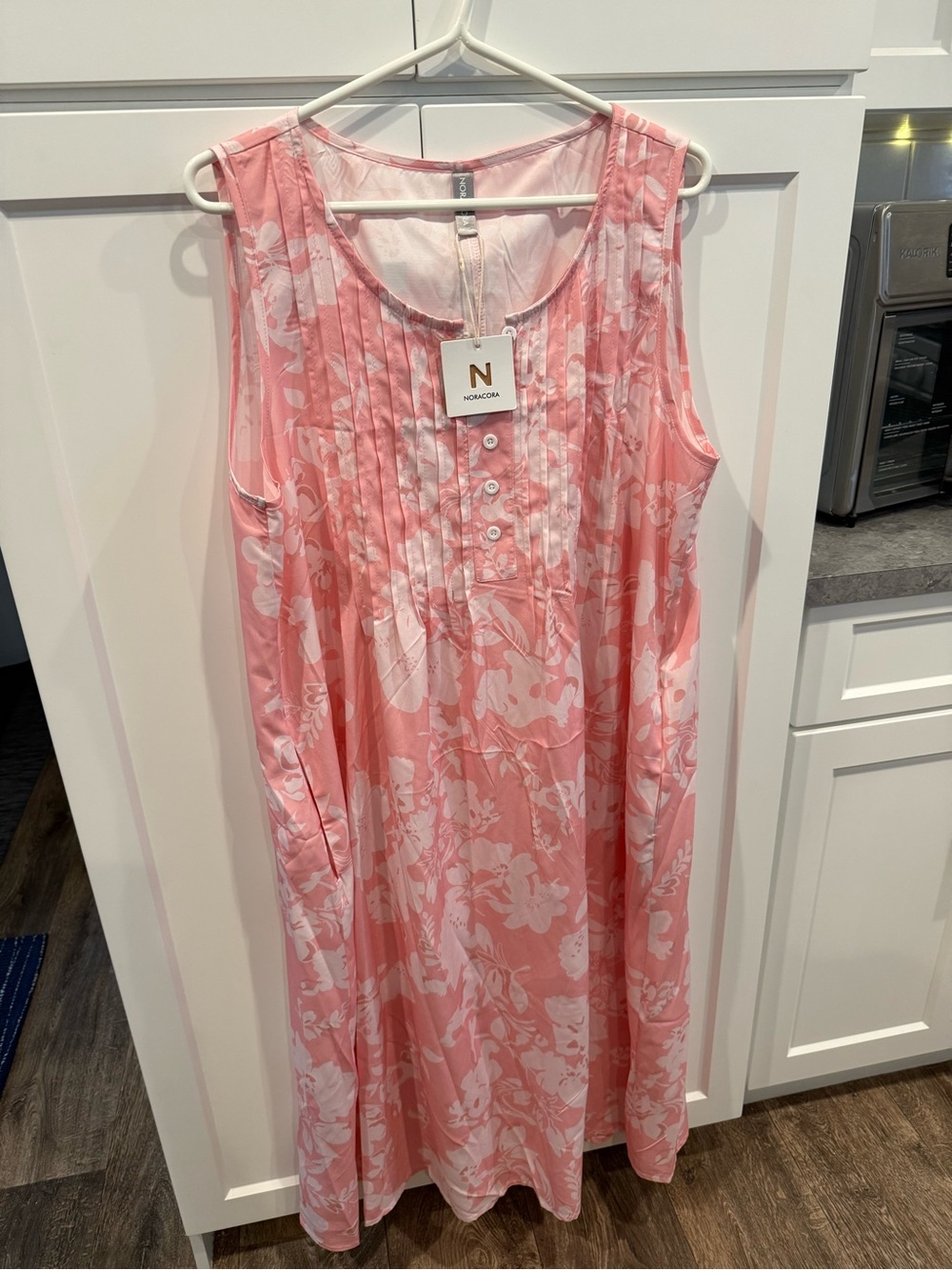 Nordstrom Pink and White Floral Maxi Dress